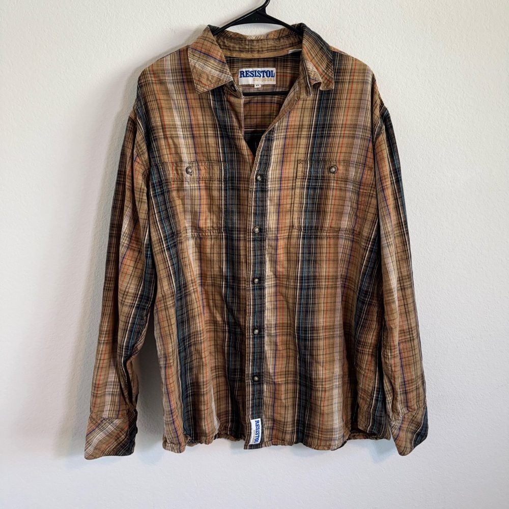 Resistol Rodeo Gear Men’s Plaid Button Down Shirt Size XL‎